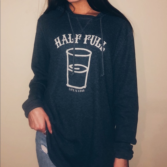 Life Is Good Tops - LIFE IS GOOD long sleeve hooded shirt